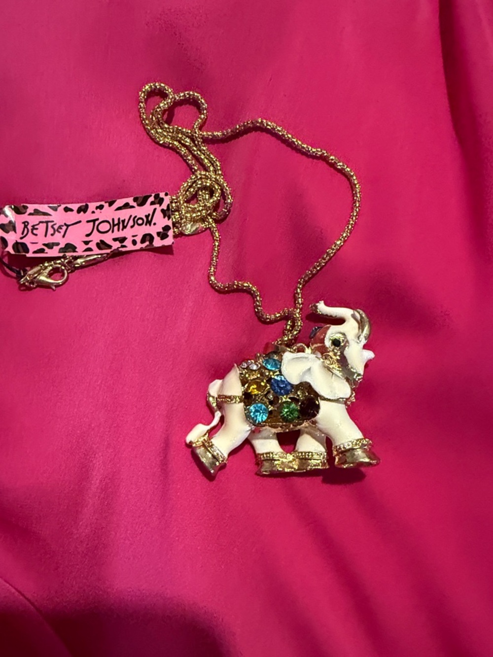 Betsey Johnson Elephant Necklace - Picture 4 of 8